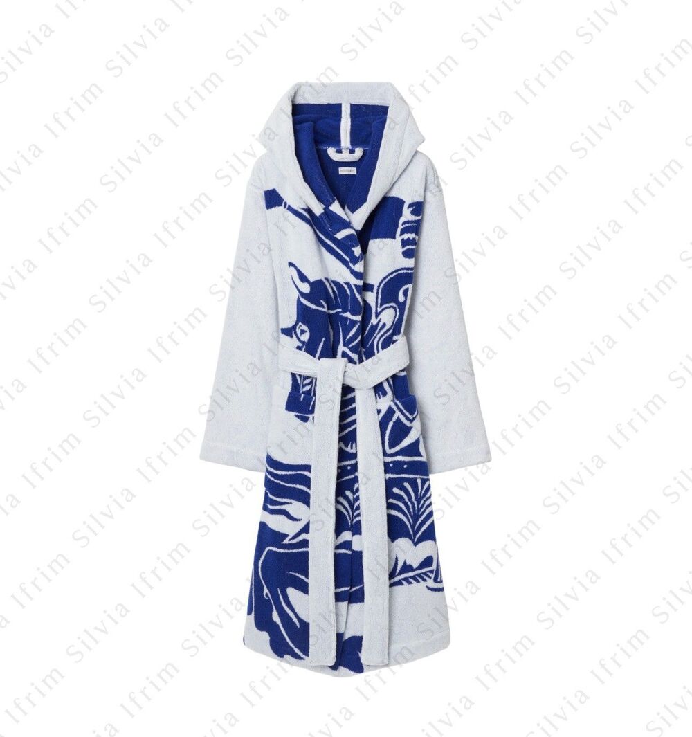 Burberry Equestrian Knight-Print Robe S NWT